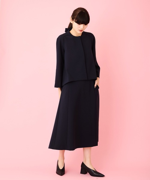 Ranerrh(ラネリ)の「【NAVY】8261-030702NV バックリボンジャケット【お受験・入卒式・結婚式】【セットアップ展開有】【オフィス/ビジネスにも使える】ネイビーシリーズ(ノーカラージャケット・レディース・ネイビー・40/38)」の14枚目の写真