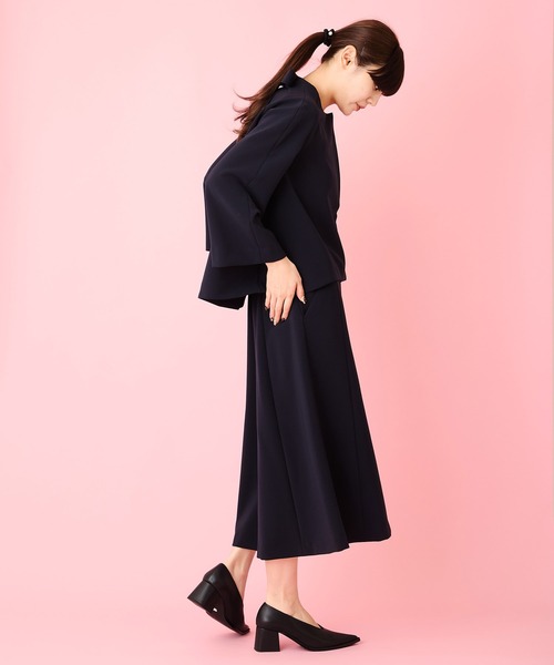 Ranerrh(ラネリ)の「【NAVY】8261-030702NV バックリボンジャケット【お受験・入卒式・結婚式】【セットアップ展開有】【オフィス/ビジネスにも使える】ネイビーシリーズ(ノーカラージャケット・レディース・ネイビー・40/38)」の16枚目の写真