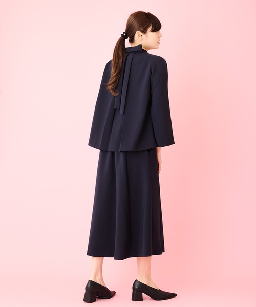 Ranerrh(ラネリ)の「【NAVY】8261-030702NV バックリボンジャケット【お受験・入卒式・結婚式】【セットアップ展開有】【オフィス/ビジネスにも使える】ネイビーシリーズ(ノーカラージャケット・レディース・ネイビー・40/38)」の18枚目の写真