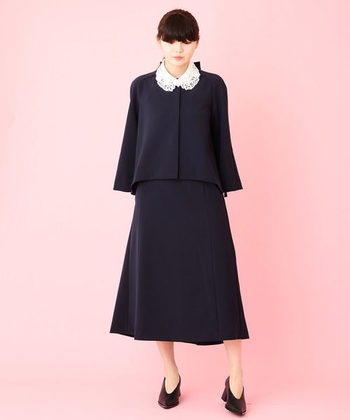Ranerrh(ラネリ)の「【NAVY】8261-030702NV バックリボンジャケット【お受験・入卒式・結婚式】【セットアップ展開有】【オフィス/ビジネスにも使える】ネイビーシリーズ(ノーカラージャケット・レディース・ネイビー・40/38)」の13枚目の写真