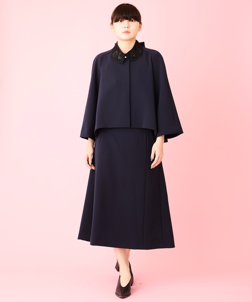 Ranerrh(ラネリ)の「【NAVY】8261-030702NV バックリボンジャケット【お受験・入卒式・結婚式】【セットアップ展開有】【オフィス/ビジネスにも使える】ネイビーシリーズ(ノーカラージャケット・レディース・ネイビー・40/38)」の21枚目の写真