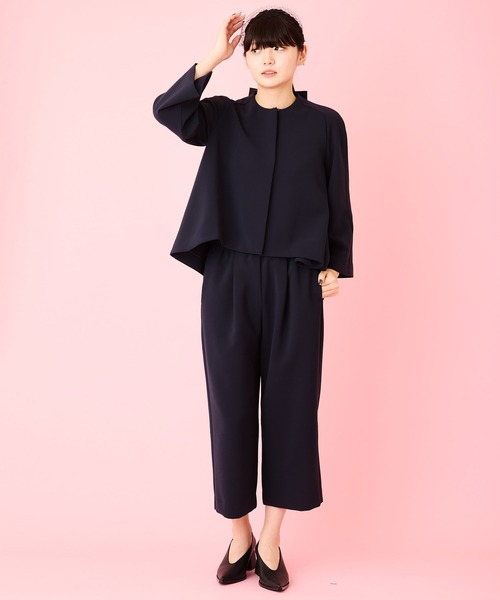 Ranerrh(ラネリ)の「【NAVY】8261-030702NV バックリボンジャケット【お受験・入卒式・結婚式】【セットアップ展開有】【オフィス/ビジネスにも使える】ネイビーシリーズ(ノーカラージャケット・レディース・ネイビー・40/38)」の5枚目の写真