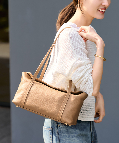 FRAMeWORK(フレームワーク)の「AULENTTI/オウレンティ ロングハンドルバッグ(ショルダーバッグ・レディース・ベージュ/ブラック・FREE)」の10枚目の写真