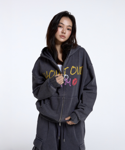 CONY(コール アウト ニューイヤー)の「シャラウトトゥコニグラフィックフードパーカー / チャコール(パーカー・レディース・その他・OS)」の2枚目の写真