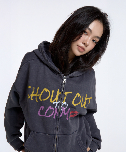 CONY(コール アウト ニューイヤー)の「シャラウトトゥコニグラフィックフードパーカー / チャコール(パーカー・レディース・その他・OS)」の5枚目の写真
