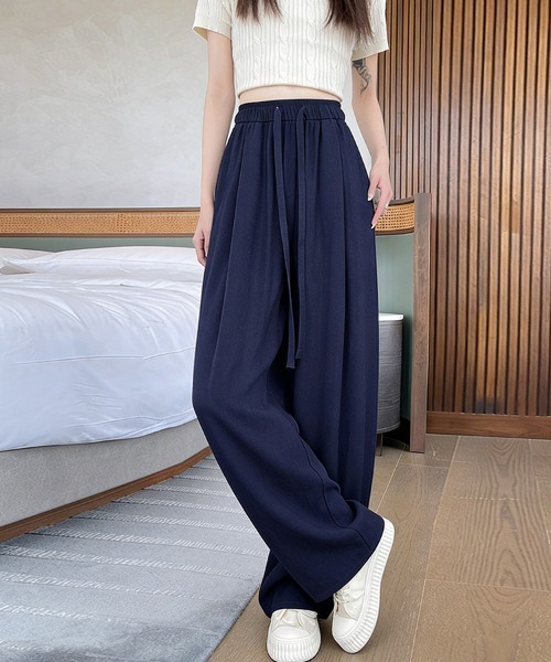 ReRe(リリ)の「ワイドシルエットパンツ(その他パンツ・レディース・ブラック/ダークグレー/ネイビー/オフホワイト・SMALL/LARGE/X-LARGE/MEDIUM)」の1枚目の写真