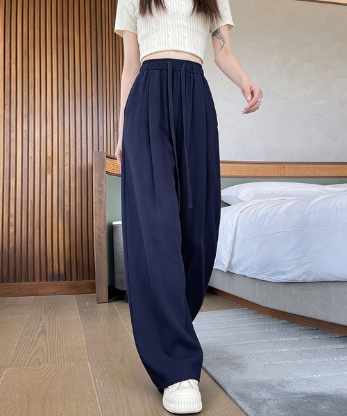 ReRe(リリ)の「ワイドシルエットパンツ(その他パンツ・レディース・ブラック/ダークグレー/ネイビー/オフホワイト・SMALL/LARGE/X-LARGE/MEDIUM)」の8枚目の写真