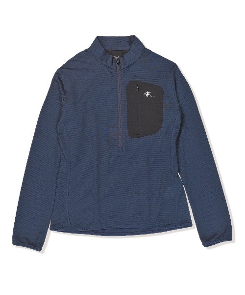 Foxfire(フォックスファイヤー)の「マイクログリッドWハーフZIP(Tシャツ/カットソー・レディース・ライトブルー・L/S)」の2枚目の写真