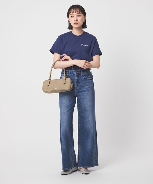 GYMPHLEX（ジムフレックス）の「＜Gymphlex＞ショートスリーブ エンブロイダリー Tシャツ（Tシャツ/カットソー・レディース・その他1/ダークグレー/オフホワイト/コバルトブルー・FREE）」の7枚目の写真