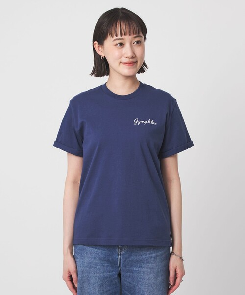 GYMPHLEX（ジムフレックス）の「＜Gymphlex＞ショートスリーブ エンブロイダリー Tシャツ（Tシャツ/カットソー・レディース・その他1/ダークグレー/オフホワイト/コバルトブルー・FREE）」の19枚目の写真