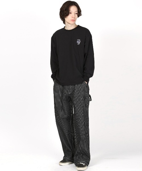 LUXSTYLE(ラグスタイル)の「ヒッコリーペインターパンツ(その他パンツ・メンズ・ブルー/ブラック・L/M)」の9枚目の写真