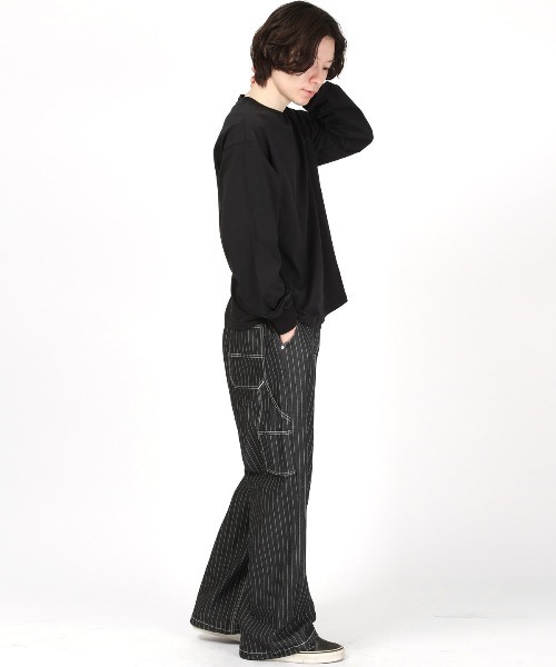LUXSTYLE(ラグスタイル)の「ヒッコリーペインターパンツ(その他パンツ・メンズ・ブルー/ブラック・L/M)」の10枚目の写真