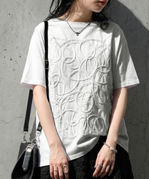 立体刺繍 テープデザイン Tシャツ