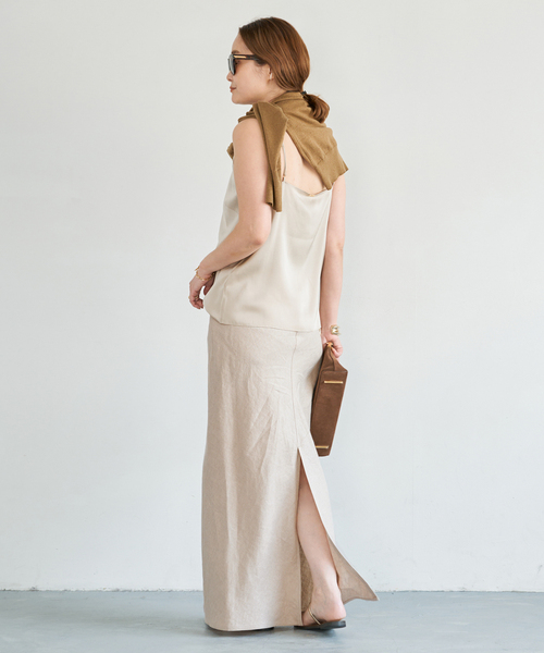 Deuxieme Classe（ドゥーズィエムクラス）の「*OGLINEN タイトスカート（スカート・レディース・アイボリー・36/34/38）」の2枚目の写真