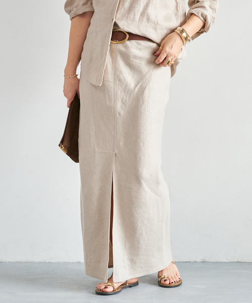 Deuxieme Classe（ドゥーズィエムクラス）の「*OGLINEN タイトスカート（スカート・レディース・アイボリー・36/34/38）」の3枚目の写真