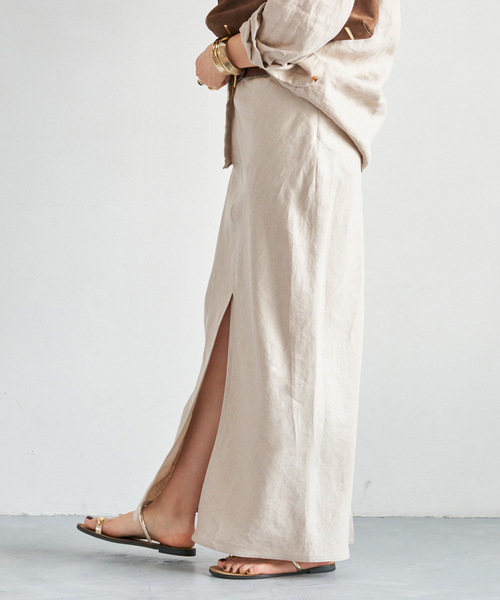 Deuxieme Classe（ドゥーズィエムクラス）の「*OGLINEN タイトスカート（スカート・レディース・アイボリー・36/34/38）」の4枚目の写真