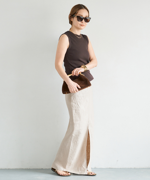 Deuxieme Classe（ドゥーズィエムクラス）の「*OGLINEN タイトスカート（スカート・レディース・アイボリー・36/34/38）」の10枚目の写真