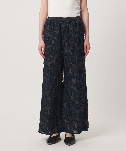 UNITED ARROWS（ユナイテッドアローズ）の「カット ジャガード ストレート パンツ ‐ウォッシャブル‐（その他パンツ・レディース・ネイビー・38/36）」の4枚目の写真