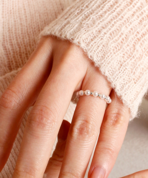 NOONOO FINGERS（ヌヌフィンガーズ）の「ビーズグリッドリング（リング・レディース・その他・SMALL/MEDIUM）」の2枚目の写真