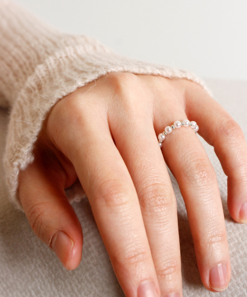 NOONOO FINGERS（ヌヌフィンガーズ）の「ビーズグリッドリング（リング・レディース・その他・SMALL/MEDIUM）」の3枚目の写真
