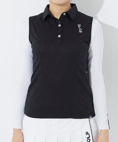 FILA GOLF(フィラゴルフ )の「【FILA GOLF:フィラゴルフ】レディースノースリーブ+インナーシャツ ゴルフ(シャツ/ブラウス・レディース・ブラック・MEDIUM/LARGE/SMALL)」の15枚目の写真