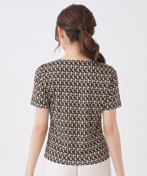 COUP DE CHANCE(クードシャンス)の「【手洗い可/日本製/セットアップ可】幾何柄カットソー(Tシャツ/カットソー・レディース・ピンク系/ダークブラウン系/ブラック系・40/38/36/34)」の22枚目の写真