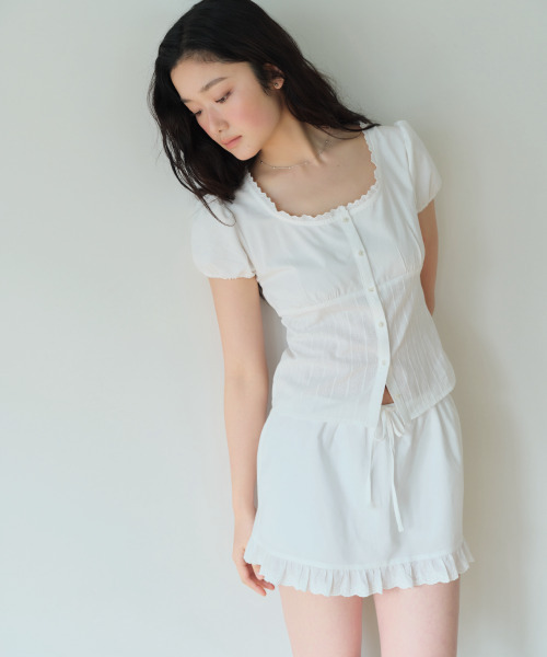 HOMEBODY THINGS（ホームバディ ティングズ）の「Lace Puff Blouse (WHITE)（シャツ/ブラウス・レディース・その他・2/1）」の4枚目の写真