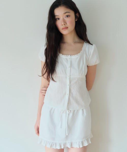 HOMEBODY THINGS（ホームバディ ティングズ）の「Lace Puff Blouse (WHITE)（シャツ/ブラウス・レディース・その他・2/1）」の5枚目の写真