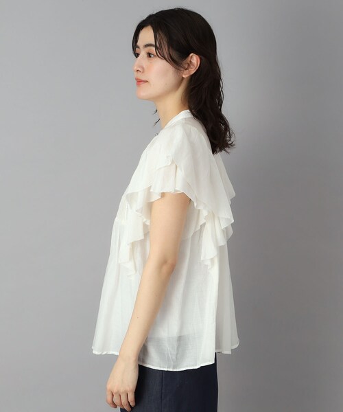 DRESSTERIOR(ドレステリア)の「コットンシルク ラッフルスリーブ ブラウス(シャツ/ブラウス・レディース・オレンジ/ブラウン系その他/オフホワイト・36/38)」の16枚目の写真