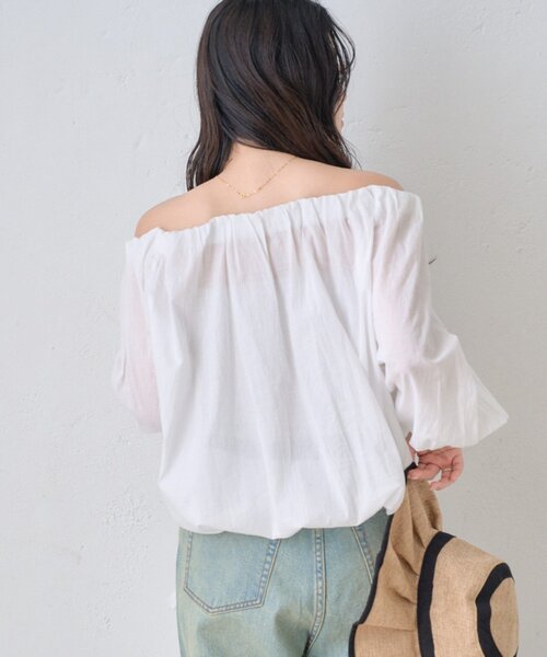 CIAOPANIC TYPY(チャオパニックティピー)の「【india】2WAY裾紐ギャザードビーブラウス(シャツ/ブラウス・レディース・ホワイト/レッド/ブラック/イエロー・ONE SIZE)」の9枚目の写真