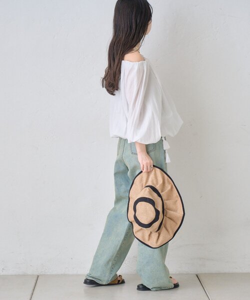 CIAOPANIC TYPY(チャオパニックティピー)の「【india】2WAY裾紐ギャザードビーブラウス(シャツ/ブラウス・レディース・ホワイト/レッド/ブラック/イエロー・ONE SIZE)」の12枚目の写真