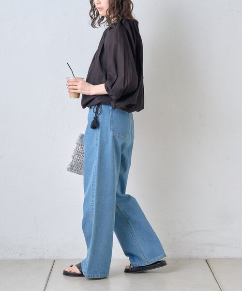 CIAOPANIC TYPY(チャオパニックティピー)の「【india】2WAY裾紐ギャザードビーブラウス(シャツ/ブラウス・レディース・ホワイト/レッド/ブラック/イエロー・ONE SIZE)」の21枚目の写真