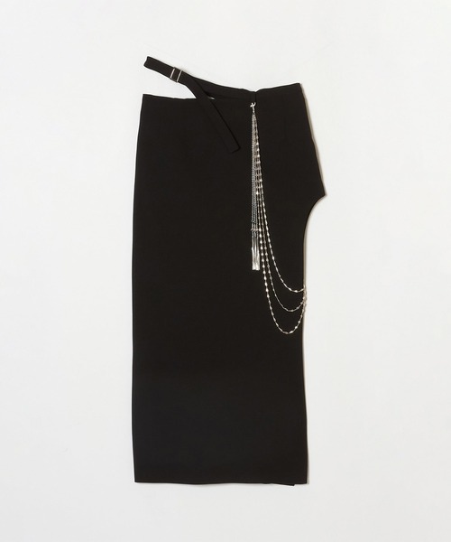 tanakadaisuke/タナカダイスケ】three long chain cut-out tight skirt