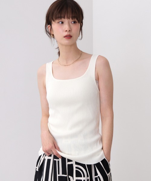 Bou Jeloud(ブージュルード)の「リブタンクトップ(タンクトップ・レディース・A/ブラック/オフホワイト/B・FREE)」の2枚目の写真