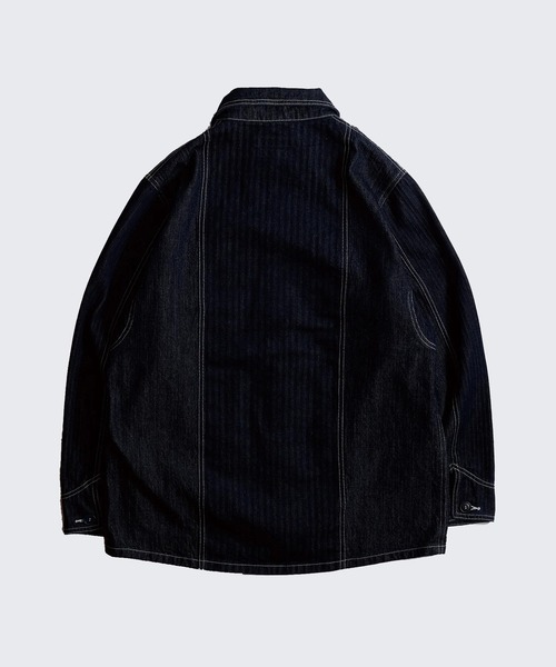 FDMTL（ファンダメンタル）の「【FDMTL】PACHWORK COVERALL JACKET RINSE（デニムジャケット・メンズ・インディゴブルー・5/4/3）」の9枚目の写真