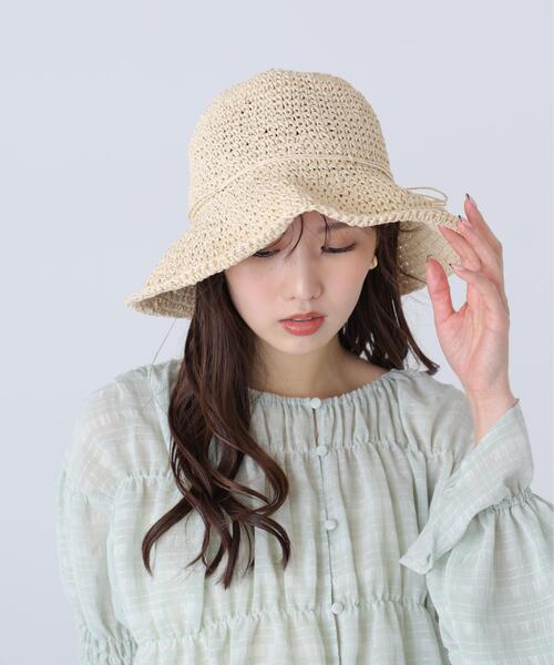 FREE'S MART（フリーズマート）の「雑材ハット（ハット・レディース・ブラウン/ベージュ・ﾌﾘ-）」の3枚目の写真