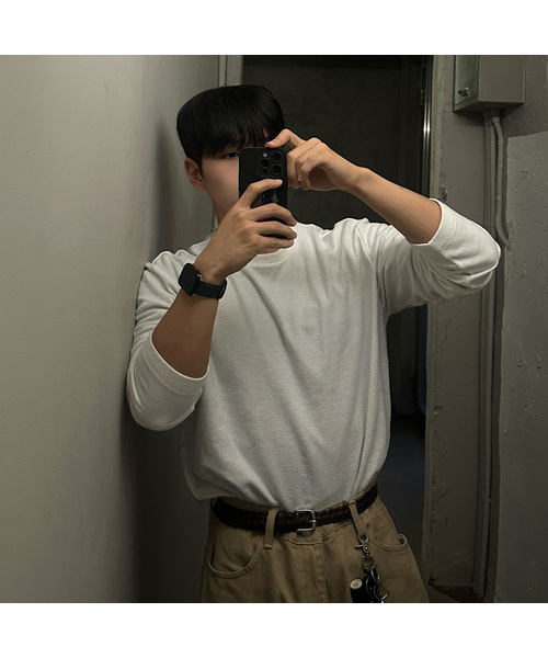 MINDBRIDGE（マインドブリッジ）の「変形組織Tシャツ - 2カラー MATS0122（Tシャツ/カットソー・メンズ・ブラック/ホワイト・95/100/105/110/115）」の2枚目の写真