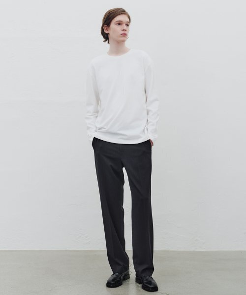 MINDBRIDGE（マインドブリッジ）の「変形組織Tシャツ - 2カラー MATS0122（Tシャツ/カットソー・メンズ・ブラック/ホワイト・95/100/105/110/115）」の4枚目の写真