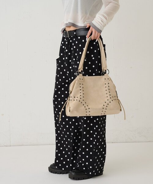 WHO'S WHO gallery（フーズフーギャラリー）の「ドットスラッシュポケットスウェットパンツ（スウェットパンツ・レディース・グレー/ブラック・MEDIUM/SMALL）」の19枚目の写真