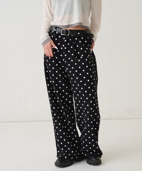 WHO'S WHO gallery（フーズフーギャラリー）の「ドットスラッシュポケットスウェットパンツ（スウェットパンツ・レディース・グレー/ブラック・MEDIUM/SMALL）」の6枚目の写真