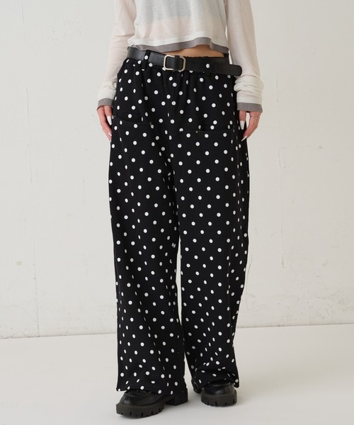 WHO'S WHO gallery（フーズフーギャラリー）の「ドットスラッシュポケットスウェットパンツ（スウェットパンツ・レディース・グレー/ブラック・MEDIUM/SMALL）」の5枚目の写真