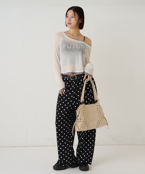 WHO'S WHO gallery（フーズフーギャラリー）の「ドットスラッシュポケットスウェットパンツ（スウェットパンツ・レディース・グレー/ブラック・MEDIUM/SMALL）」の13枚目の写真