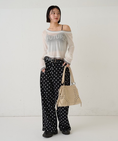 WHO'S WHO gallery（フーズフーギャラリー）の「ドットスラッシュポケットスウェットパンツ（スウェットパンツ・レディース・グレー/ブラック・MEDIUM/SMALL）」の14枚目の写真