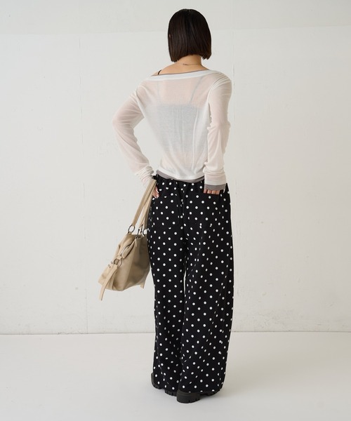 WHO'S WHO gallery（フーズフーギャラリー）の「ドットスラッシュポケットスウェットパンツ（スウェットパンツ・レディース・グレー/ブラック・MEDIUM/SMALL）」の4枚目の写真