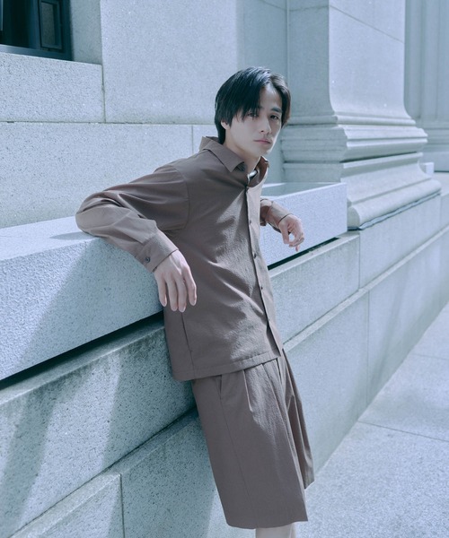 ADAM ET ROPE'(アダムエロペ)の「シアサッカー シャツジャケット(シャツ/ブラウス・メンズ・ブラック/ブラウン・L/M)」の15枚目の写真