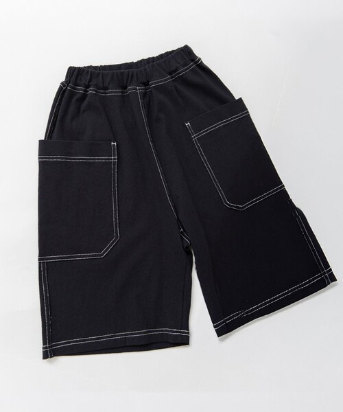 BRANSHES(ブランシェス)の「【綿100%】ステッチハーフパンツ(その他パンツ・キッズ・ブラック/ブラウン・150/100/130/120/140/110)」の2枚目の写真