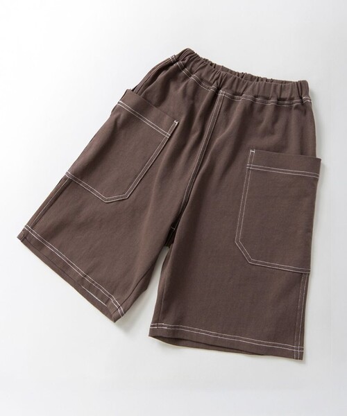 BRANSHES(ブランシェス)の「【綿100%】ステッチハーフパンツ(その他パンツ・キッズ・ブラック/ブラウン・150/100/130/120/140/110)」の3枚目の写真