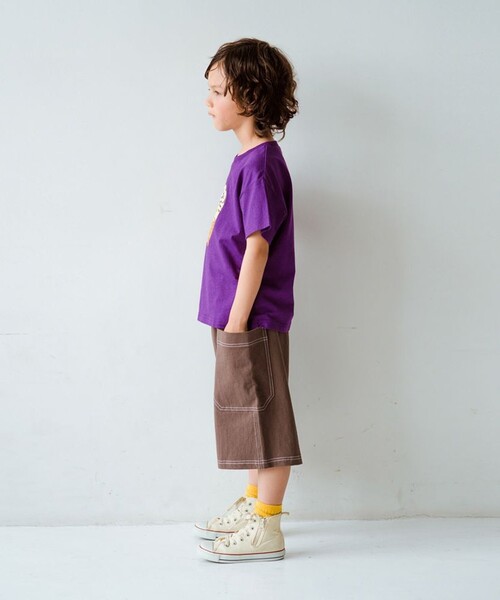 BRANSHES(ブランシェス)の「【綿100%】ステッチハーフパンツ(その他パンツ・キッズ・ブラック/ブラウン・150/100/130/120/140/110)」の8枚目の写真