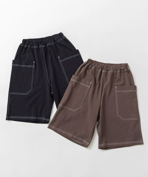 BRANSHES(ブランシェス)の「【綿100%】ステッチハーフパンツ(その他パンツ・キッズ・ブラック/ブラウン・150/100/130/120/140/110)」の13枚目の写真