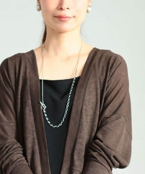 GOLDJAPAN（ゴールドジャパン）の「シアースラブクロップドボレロ【大きいサイズ対応】（カーディガン/ボレロ・レディース・ブラウン/パープル/ブルー/オフホワイト/ブラック・4L～5L/LL～3L）」の3枚目の写真